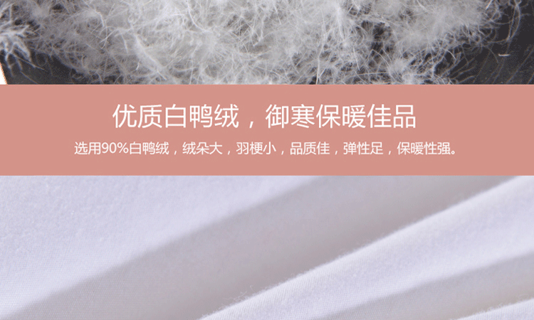 (总)富旺 60支全棉立衬滚边工艺韩式镶边羽绒被 白色