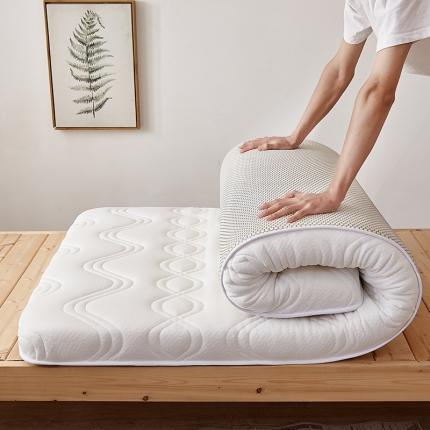 钻爱床垫 专版花型 2022新款学生新针织抗菌防螨有氧棉床垫梦幻白-单边