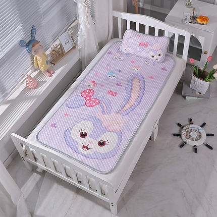 八零年代 2023新款3D凉豆豆儿童午睡席婴幼儿空调凉席  紫色兔