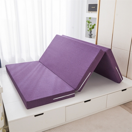 伊先生家纺 2023新款日式榻榻米折叠海绵床垫 折叠床垫-丁香紫（6CM）