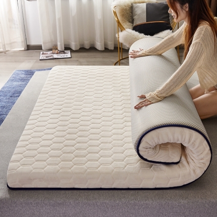 2021年新款乳胶床垫记忆高回弹加厚针织透气防滑垫可折叠