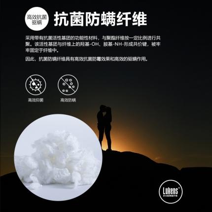 中纺高创 卢卡抗菌防螨功能聚酯纤维纺织原材料批发【资质齐全】