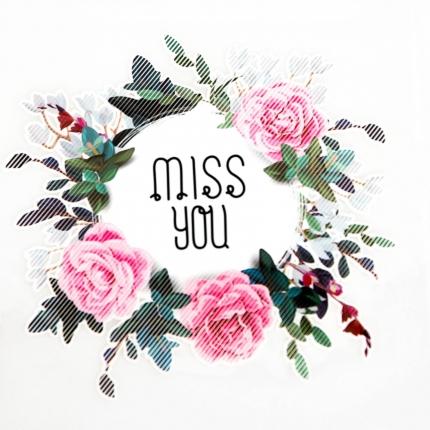 佰图烫画 时尚印花Miss you家纺烫画辅料