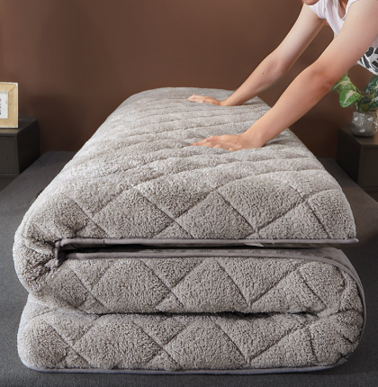 （总）迪乐妮 新款羊羔绒保暖单边床垫