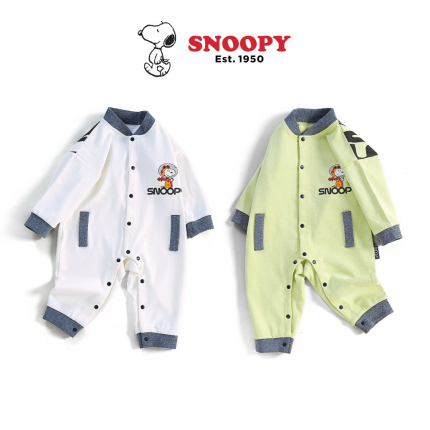 Snoopy史努比春季新款新生儿衣服婴幼儿宝宝连体衣男宝女宝哈衣爬