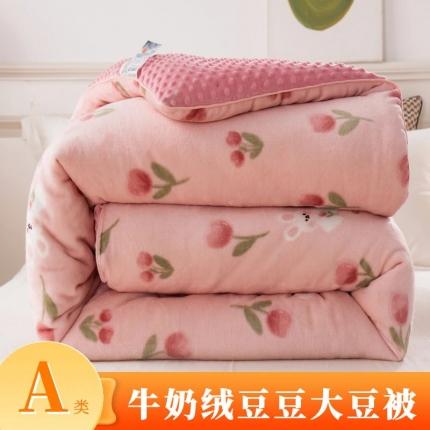 佑莱 2023秋冬新款牛奶绒豆豆绒冬被大豆被被子被芯豆豆被 甜心日记